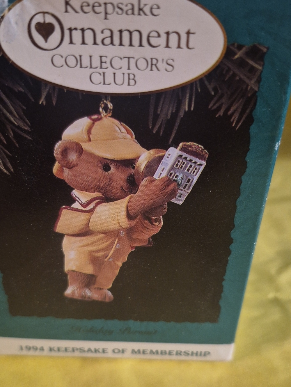 Keepsake Ornament Collector's Club Bear Ornament - Brown & Tan